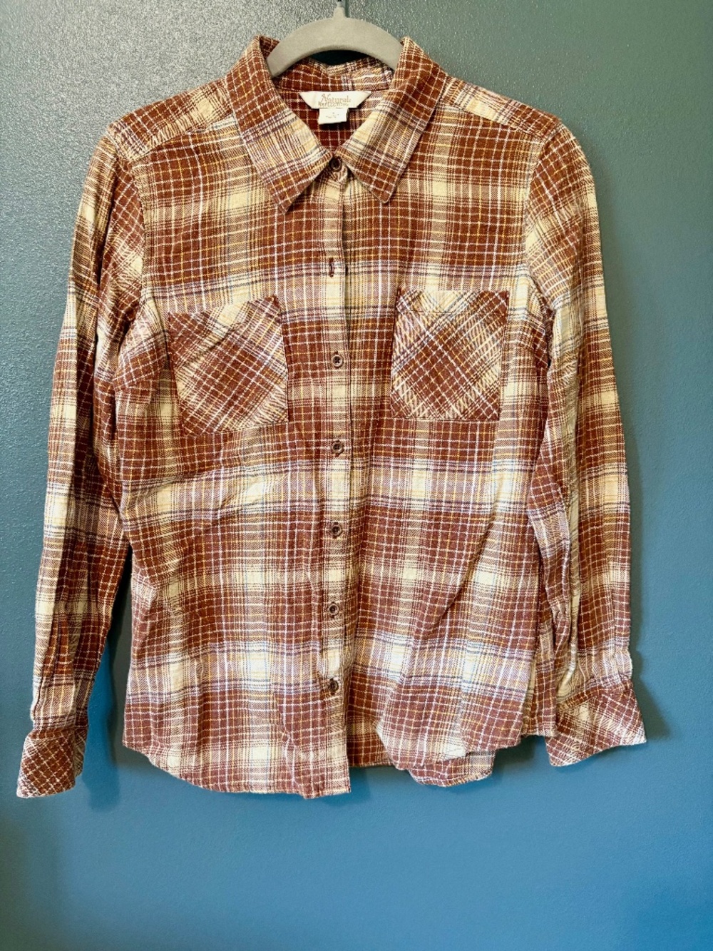 100% Cotton Rusty Colored Flannel